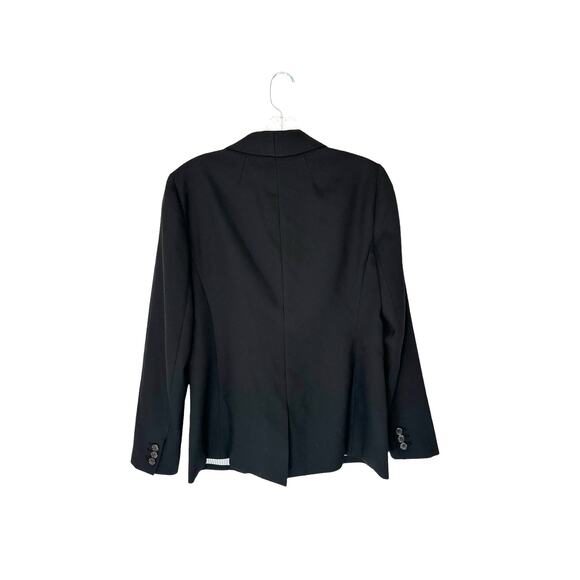 J.Crew Black Preppy Academia Wool‎ Flannel Parke Blazer Size 2 Style J5627 - Picture 11 of 14